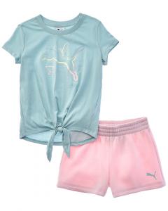 Комплект из 2 предметов: футболка из джерси и флисовые шорты PUMA Puma, синий