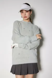 Вязаный топ с сердечками и бисером Rienda, цвет Gry