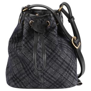 Burberry Хлопковая серая сумка-ведро женская через плечо