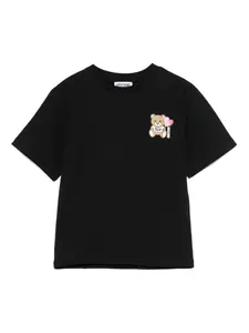 Футболка с узором Teddy Bear Moschino Kids, черный