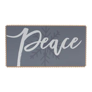 Панно-знак Melrose International Peace And Snowflake, 61 см, синий / белый