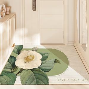 Dajiang Ковер 50х80 см для прихожей в китайском стиле, красный, Chunri Zhuyue - Camellia, с функцией очистки обуви