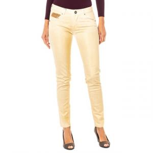 Брюки стрейч с блестящим эффектом и узким подолом hwt012 женщина La Martina, желтый