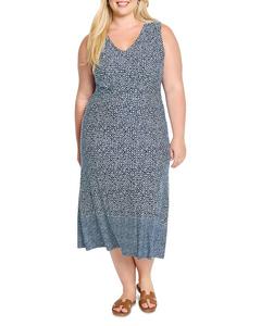 Платье Ella с геометрическим принтом NIC+ZOE Plus, синий