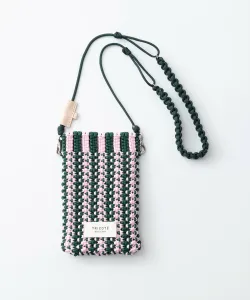 Сумка в полоску из макраме Tricot, цвет 42Green