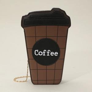 Искусственная кожа Сумка-кроссбод для кофейного стакана FASHNZFAB, черный