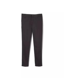 Узкие брюки из эластичного твила с регулируемой талией для маленьких девочек French Toast, черный