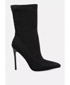 Чуги украшенные ботинки до щиколотки London Rag, черный