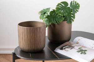 Цветочный горшок J-LINE Gen, 21x21x21 см, медный