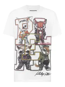 Футболка College Animals Outline Philipp Plein, белый