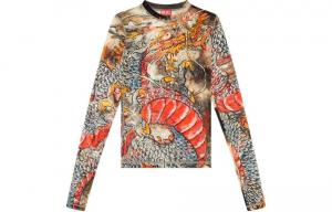 DIESEL Футболка SS24 Unisex бежевый Red