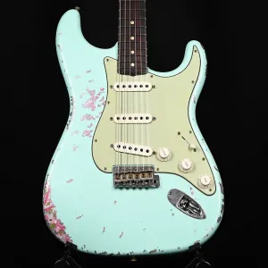Fender Custom Shop 1962 Stratocaster Heavy Relic Surf Green/ Pink Paisley с ручной намоткой звукоснимателей Josefina (R136014)