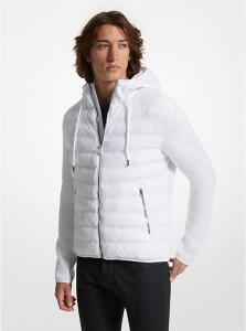 Стеганая куртка Galway в смешанной технике Michael Kors, белый