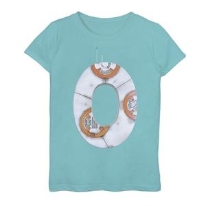 Футболка с рисунком «Звездные войны BB-8 Zero» для девочек 7–16 лет Star Wars, цвет Tahi Blue