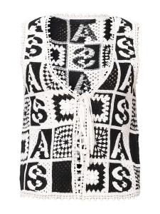 Вязаный жилет AllSaints FLORENCE, черный/белый