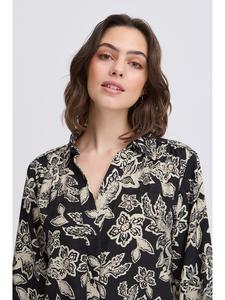 Рубашка с длинными рукавами FRARIANA, свободный крой, черный цвет, aop SO25 01A Fransa