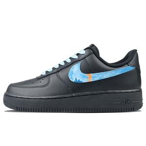 Кроссовки Air Force 1 для скейтбординга, унисекс, низкие, черный, синий Nike