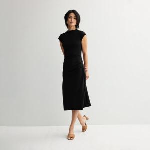 Женское трикотажное платье с воротником-стойкой Nine West, черный