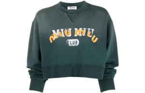 Свитшот женский зеленый Miu Miu