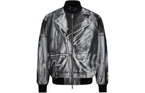 Куртка мужская джинсовая черная с принтом EVISU