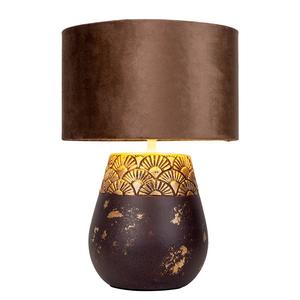 Настольная лампа Näve Bronco, смешанная ткань/керамика - 1 пламя - коричневый