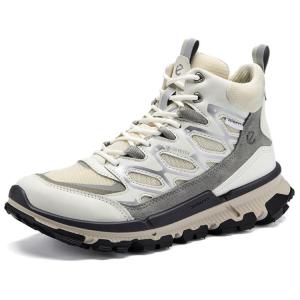 Женские износостойкие походные ботинки средней высоты Ecco, White/Ice White/Dove Gray