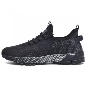 BAKE Лёгкие, упругие и дышащие низкие кеды унисекс черно-серые, цвет Black Gray