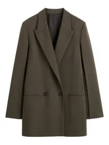 Двубортный блейзер TOTEME, зеленый