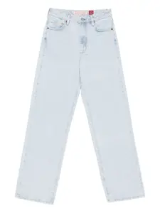 Джинсы из органического хлопка с широкими штанинами Superdry, синий