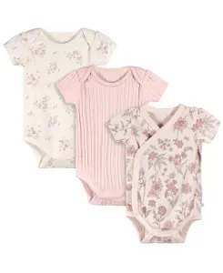 Комплект из 3 боди для мальчиков Just Born, розовый