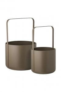 Набор цветочных горшков 19 х 35 / 24,5 х 38,5 см, 2 шт. House Nordic, коричневый