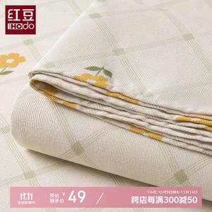 Red Bean Home Textiles Простыня 200х230 см из хлопка, цвет Xiaohuanghua, прочная, машинная стирка