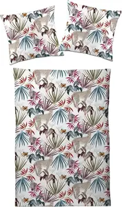 Постельное белье из сатина Мако 135x200 см, принт с африканскими животными, пододеяльник 135 x 200 см, изготовлен из 100% хлопка. Carpe Sonno