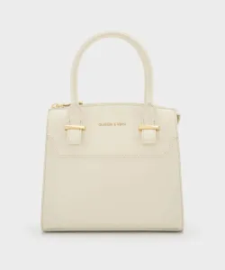 Сумка-тоут Temmie Structure Charles & Keith, цвет Cream