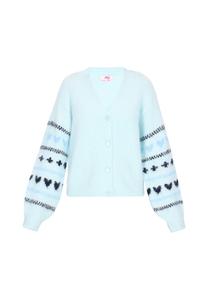 Вязаный кардиган MYMO, небесно-голубой/пастельно-голубой