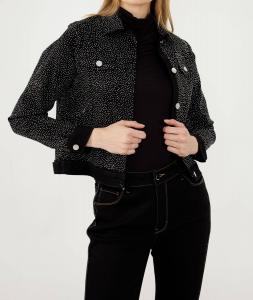 Тканая куртка в черном/серебристом цвете Frank Lyman