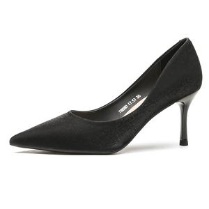 Женские туфли на тонком каблуке и высоком каблуке WEISHIBANGWEI, Black