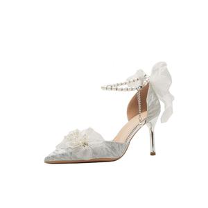 Женские туфли на тонком каблуке и высоком каблуке Zubumei, Silver