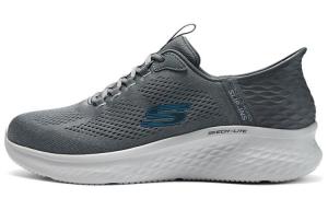 Кроссовки мужские Skech-Lite Pro Running Shoes с низким верхом, угольно-серые/синие Skechers