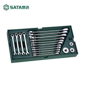 Набор держателей инструментов Shida SATA 9908, 19 предметов, полностью полированный, быстродействующий ключ двойного назначения