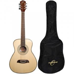 Акустическая гитара Oscar Schmidt OGHS 1/2 Size Dreadnought Acoustic Guitar Kit with Gig Bag, Natural