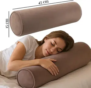 Подушка под голову, бежевая, для поясницы, от боли в шее и плечах, 45 х 15 см Spod Igły i Nitki