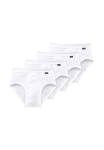 Трусы / трусы в упаковке из 4 шт. Cotton Essentials в тонкую рубчику SCHIESSER, белый