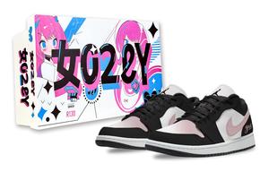 Jordan Air 1 Illusion, Moon Brew Rouge устойчивые к истиранию низкие баскетбольные кроссовки винтаж unisex черный розовый