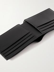 Кожаный бумажник с тисненым логотипом SULKA, черный