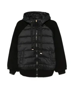 Черная шелково-нейлоновая куртка Twinset, черный