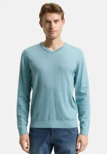 Свитер с v-образным вырезом Tom Tailor, Hellblau-Meliert