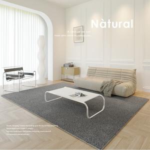 Budis Ковер 120х200 см для гостиной в современном минималистичном стиле, однотонный кремовый, ультрамягкий, темно-серый