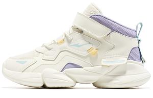 ERKE KIDS Детские кроссовки с противоскользящей подошвой, износостойкие, средней высоты, цвета слоновой кости, белого, фиолетового цвета