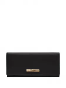 Длинный континентальный кошелек Le Roseau Longchamp, черный